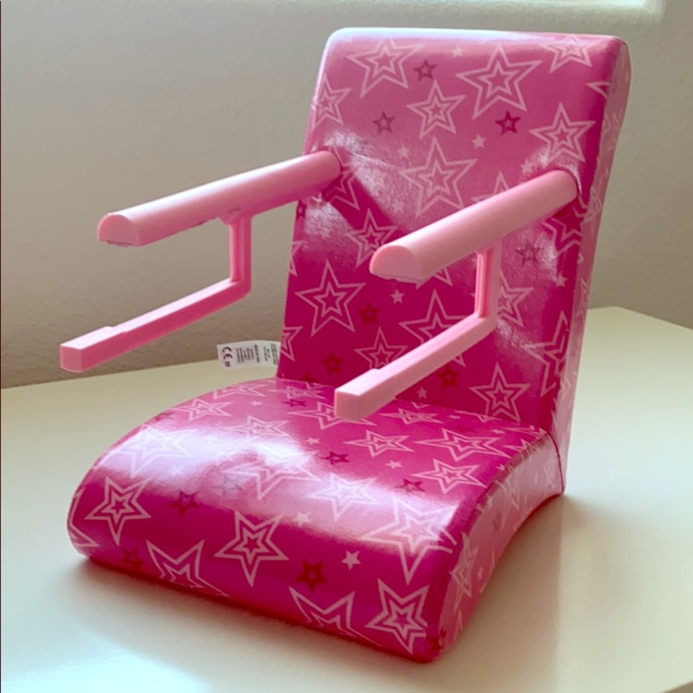 American girl doll high chair with a cup